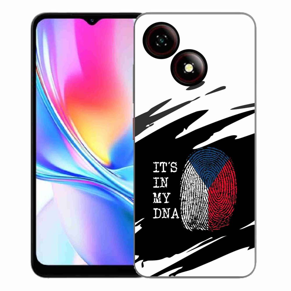 Gélový kryt mmCase na ZTE Blade A35E - vlajka odtlačok prsta čiernobiele pozadie