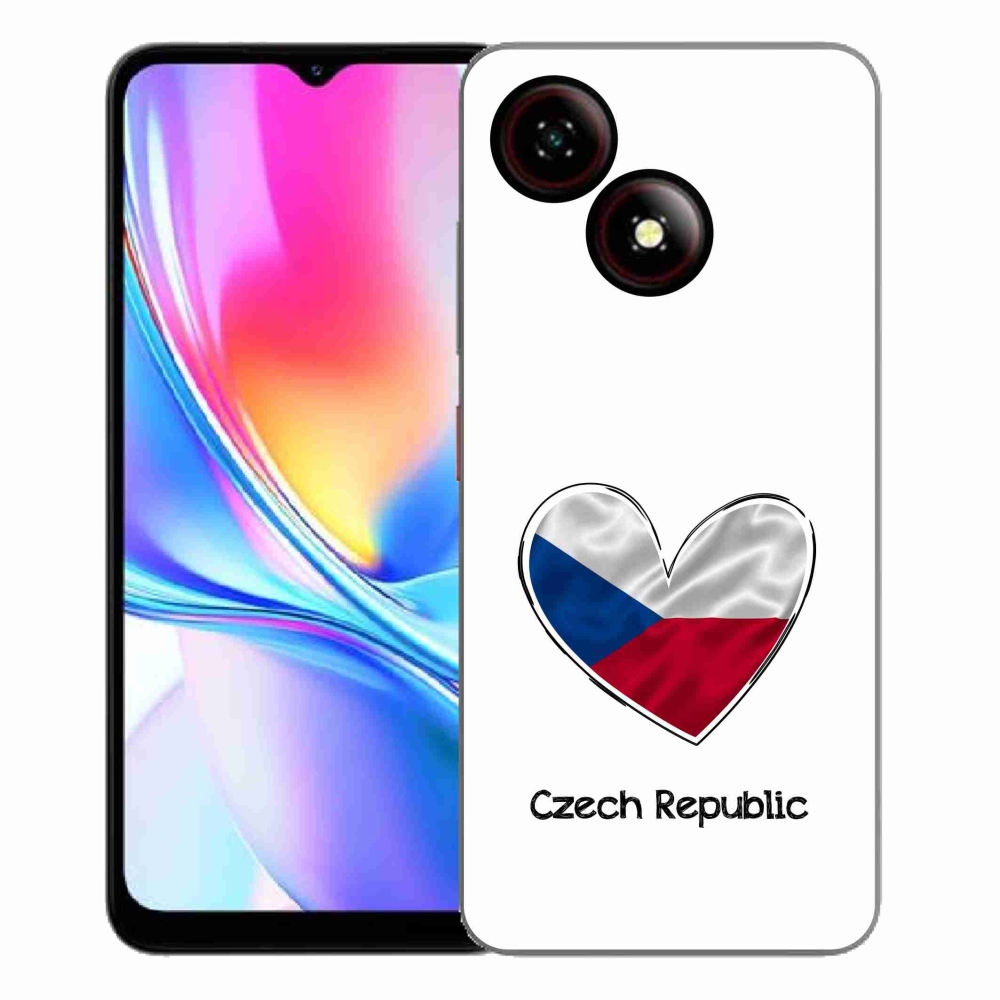 Gélový kryt mmCase na ZTE Blade A35E - vlajka srdca biele pozadie