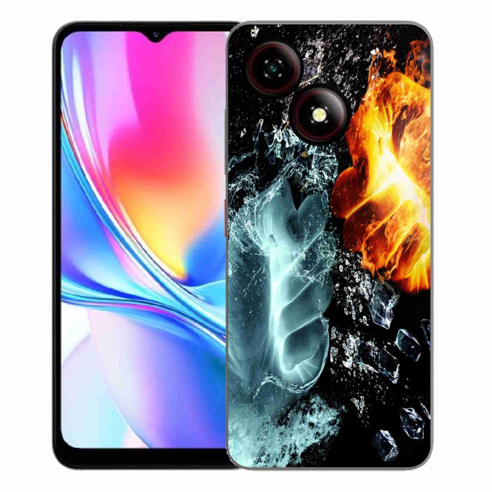 Gélový kryt mmCase na ZTE Blade A35E - voda a oheň