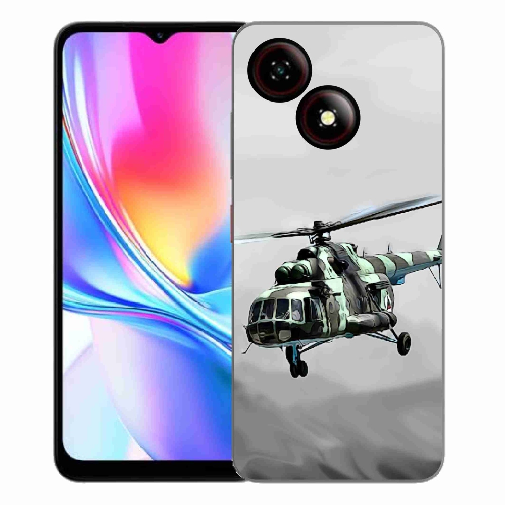 Gélový kryt mmCase na ZTE Blade A35E - vojenský vrtuľník