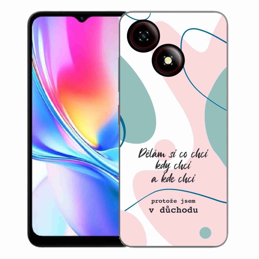 Gélový kryt mmCase na ZTE Blade A35E - vtipný text 10 biele pozadie