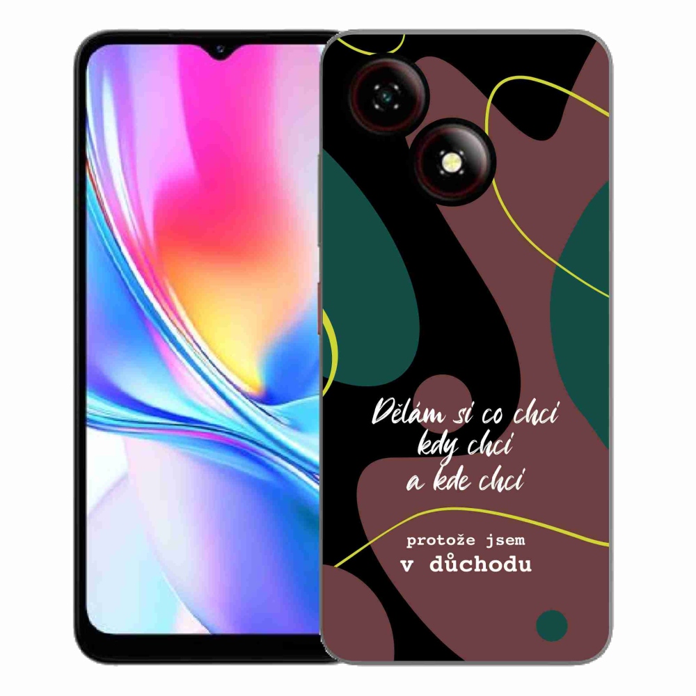 Gélový kryt mmCase na ZTE Blade A35E - vtipný text 10 čierne pozadie