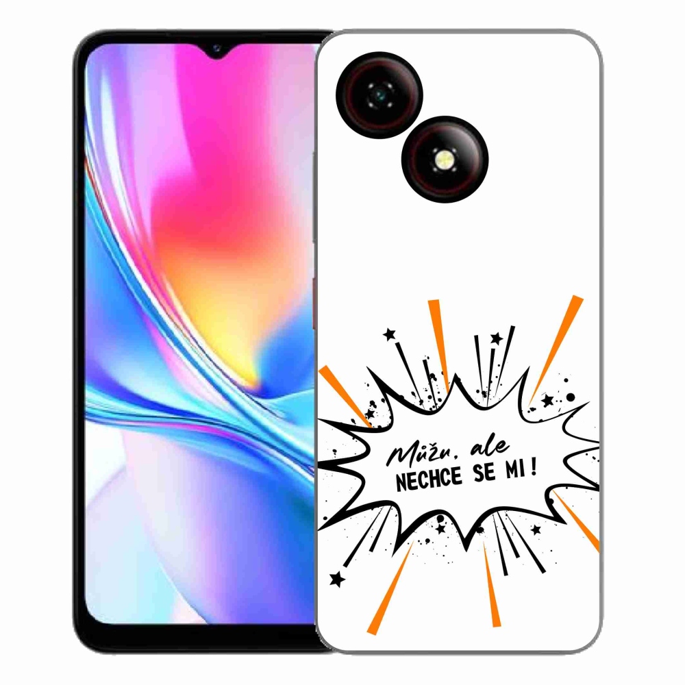 Gélový kryt mmCase na ZTE Blade A35E - vtipný text 11 biele pozadie