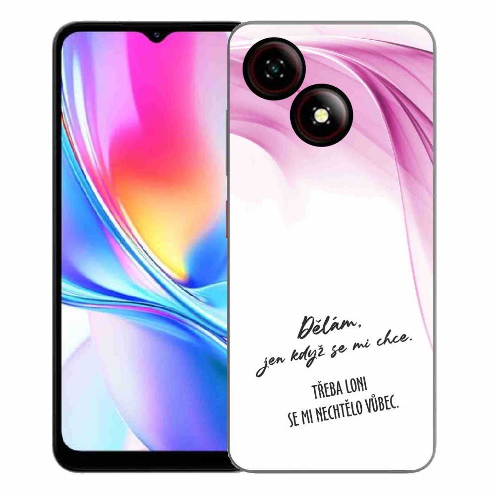Gélový kryt mmCase na ZTE Blade A35E - vtipný text 12 biele pozadie