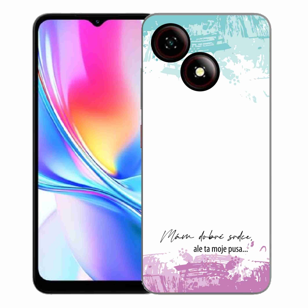 Gélový kryt mmCase na ZTE Blade A35E - vtipný text 3 biele pozadie