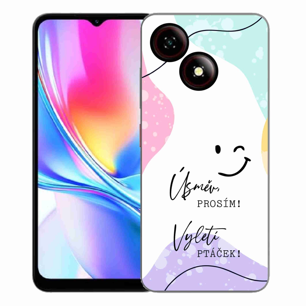 Gélový kryt mmCase na ZTE Blade A35E - vtipný text 4 biele pozadie