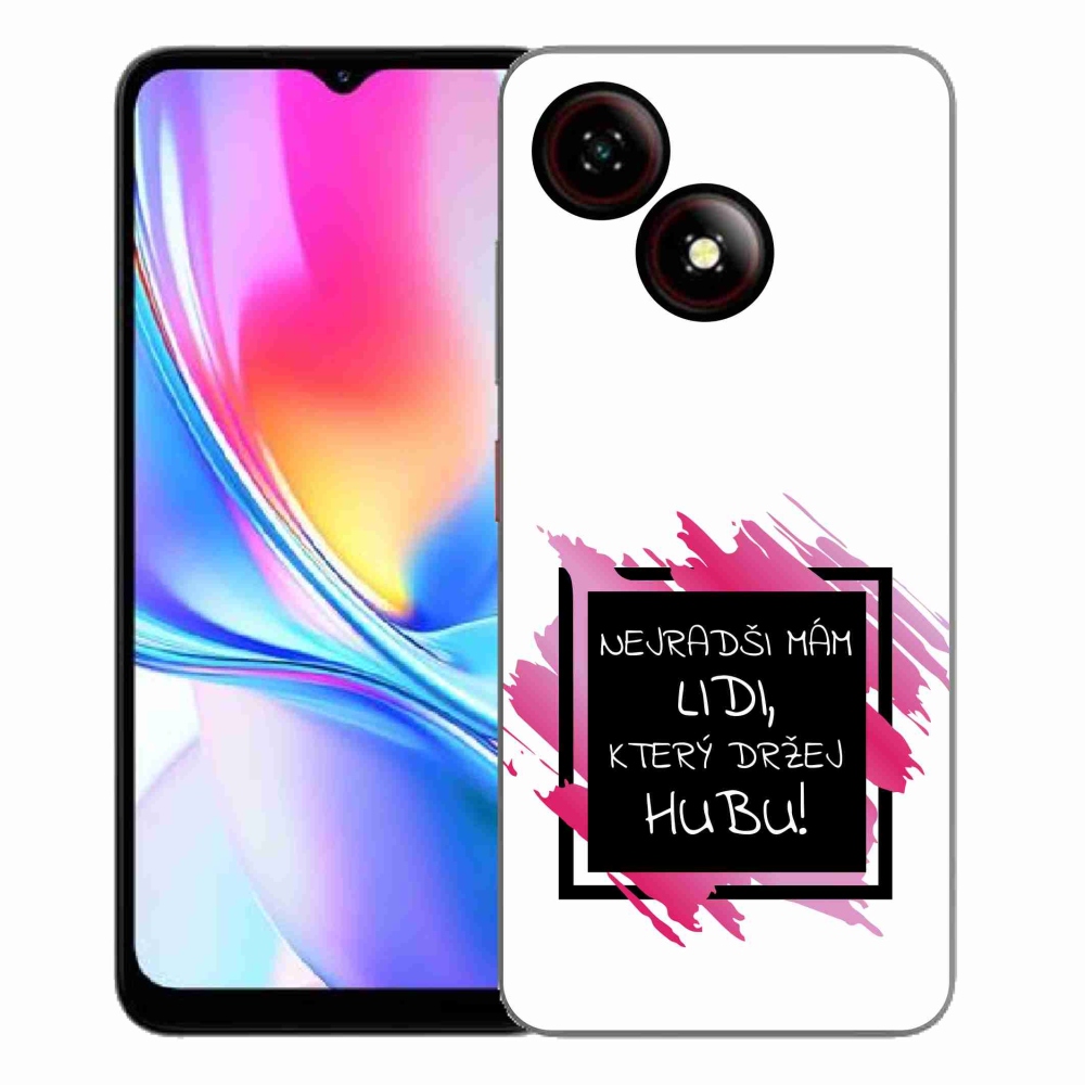 Gélový kryt mmCase na ZTE Blade A35E - vtipný text 7 čiernobiele pozadie
