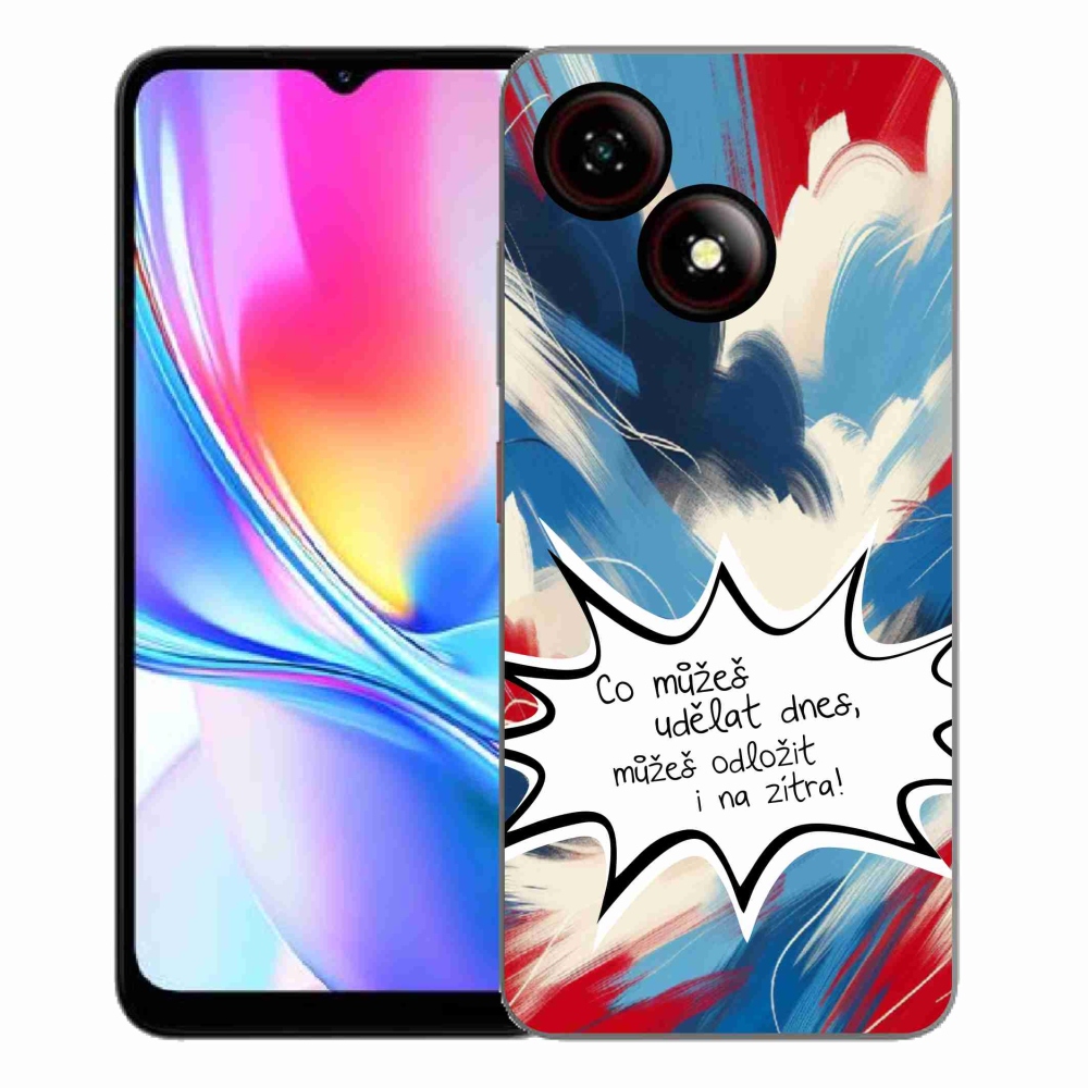 Gélový kryt mmCase na ZTE Blade A35E - vtipný text 9 biele pozadie