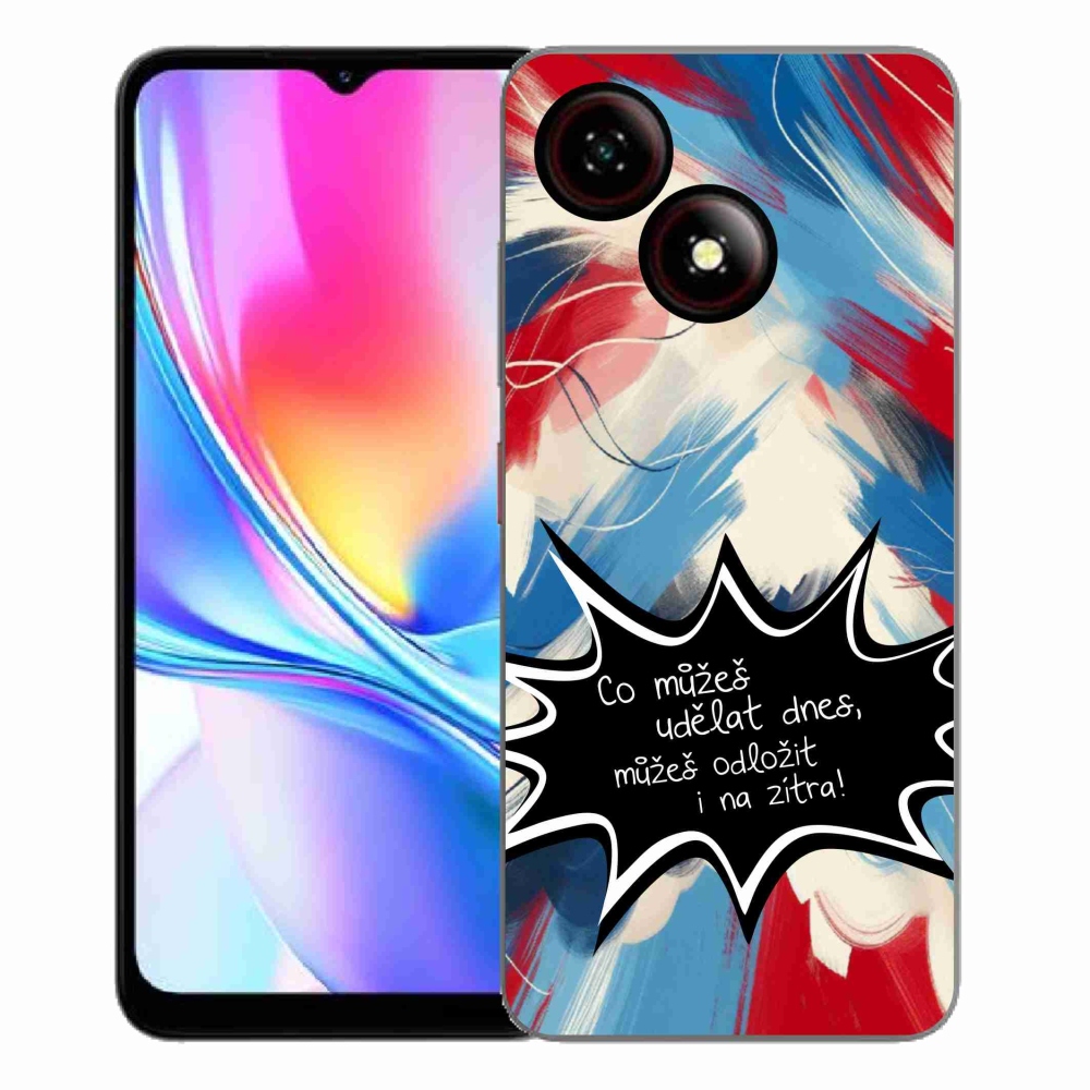 Gélový kryt mmCase na ZTE Blade A35E - vtipný text 9 čierne pozadie