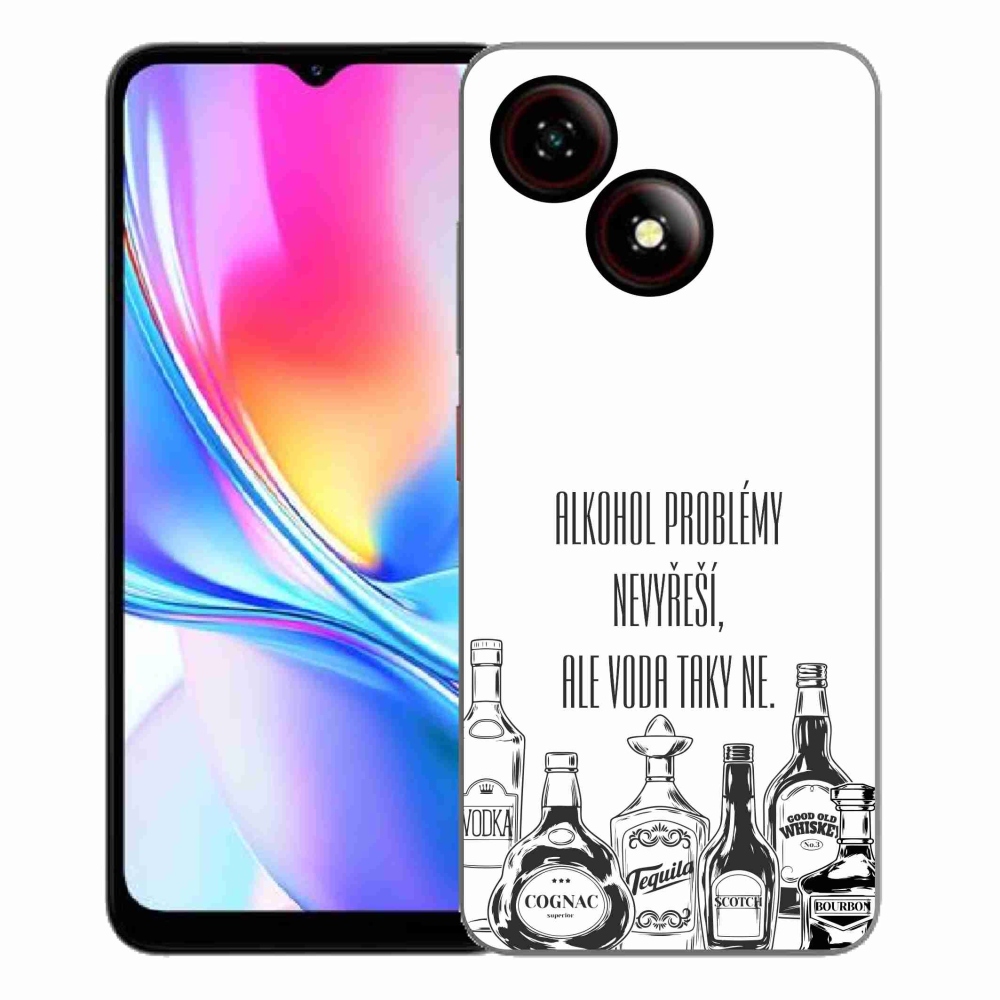 Gélový kryt mmCase na ZTE Blade A35E - vtipný text biele pozadie