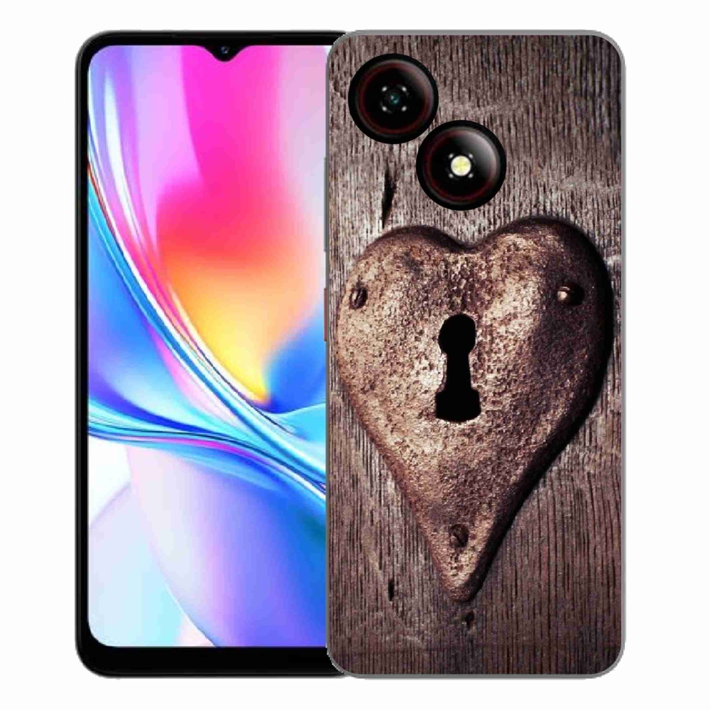 Gélový kryt mmCase na ZTE Blade A35E - zámok v tvare srdca
