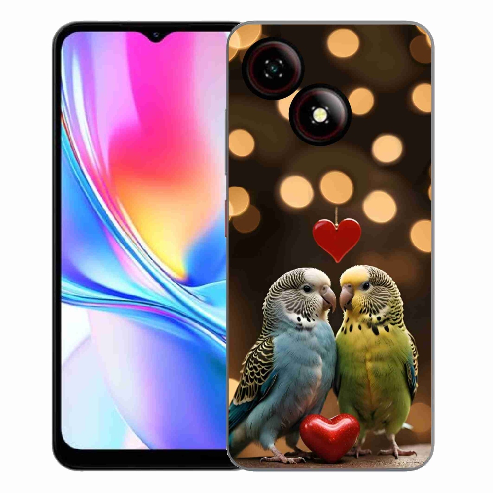 Gélový kryt mmCase na ZTE Blade A35E - zamilovaní papagáje