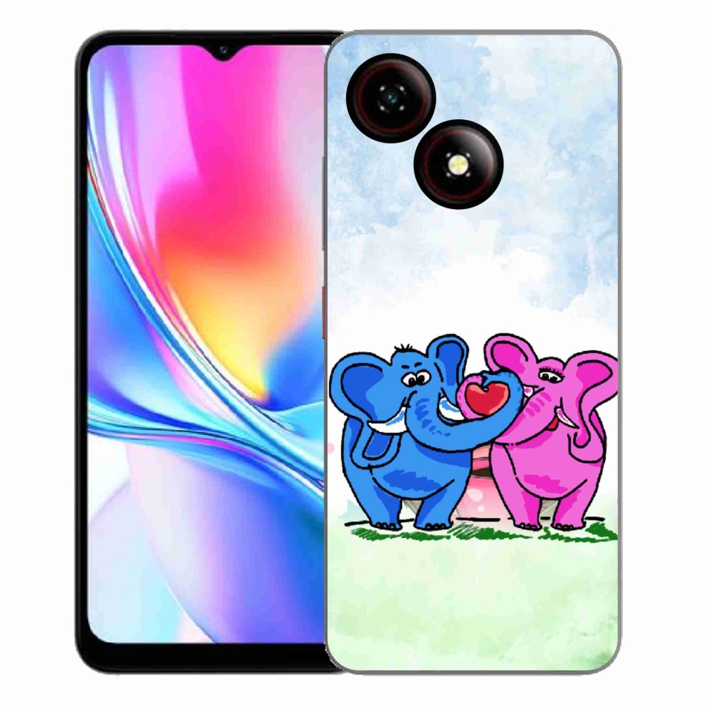 Gélový kryt mmCase na ZTE Blade A35E - zamilovaní slony
