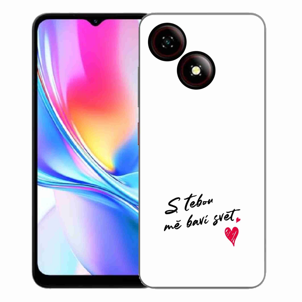 Gélový kryt mmCase na ZTE Blade A35E - zamilovaný text 1 biele pozadie