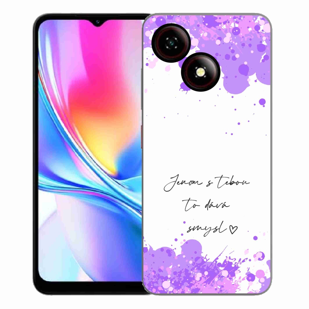 Gélový kryt mmCase na ZTE Blade A35E - zamilovaný text biele pozadie