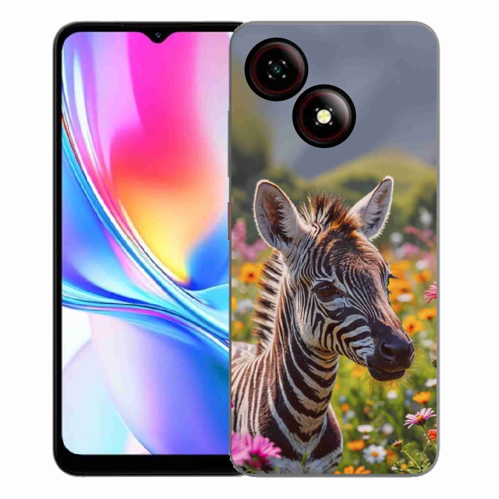 Gélový kryt mmCase na ZTE Blade A35E - zebra na lúke