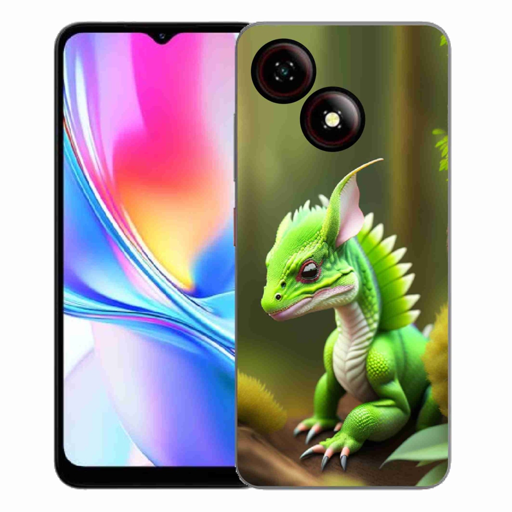Gélový kryt mmCase na ZTE Blade A35E - zelený dráčik