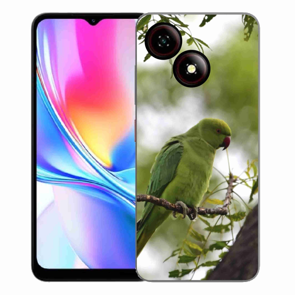 Gélový kryt mmCase na ZTE Blade A35E - zelený papagáj