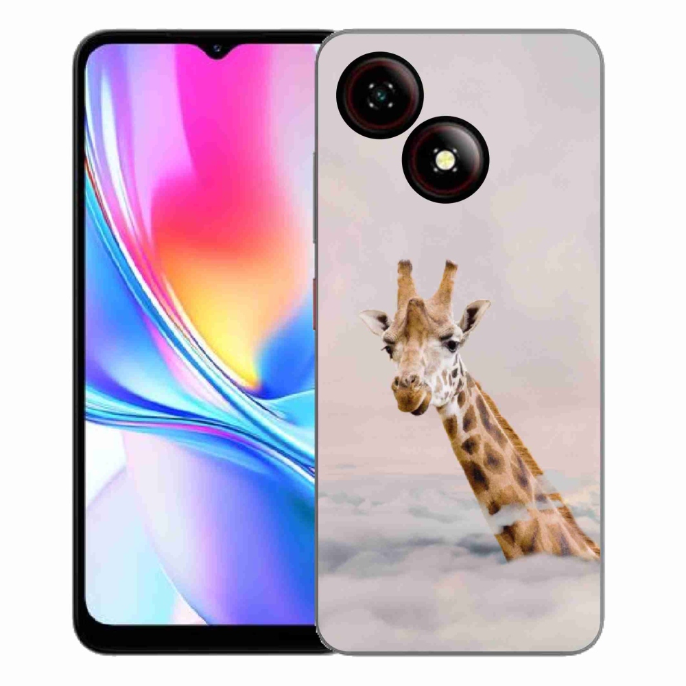 Gélový kryt mmCase na ZTE Blade A35E - žirafa v oblakoch