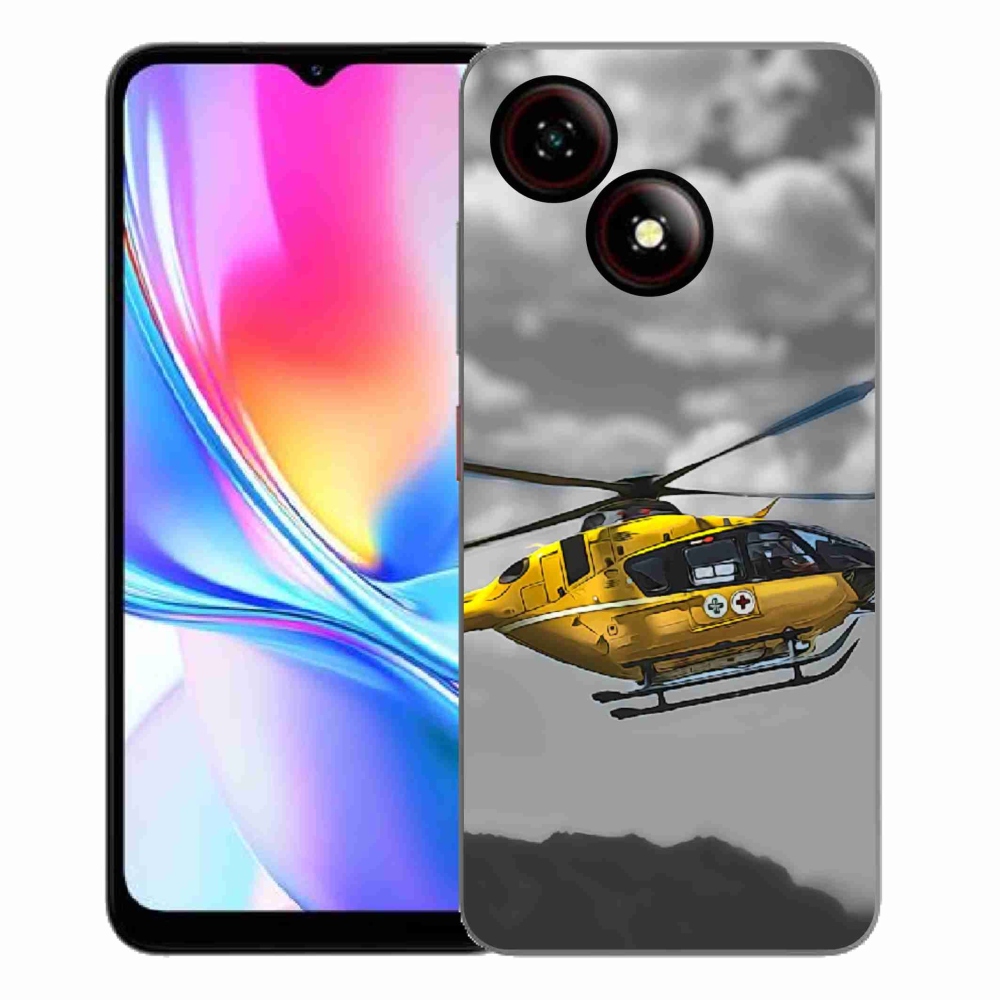 Gélový kryt mmCase na ZTE Blade A35E - žltá helikoptéra