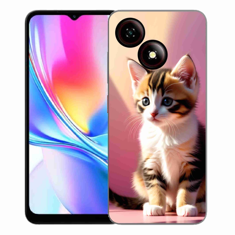Gélový kryt mmCase na ZTE Blade A35E - zvedavé mačiatko 2