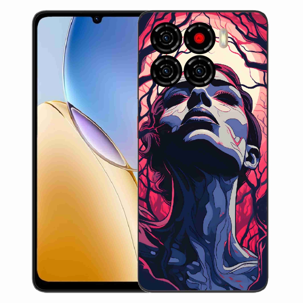 Gélový kryt mmCase na ZTE Blade A56 - abstraktná tvár