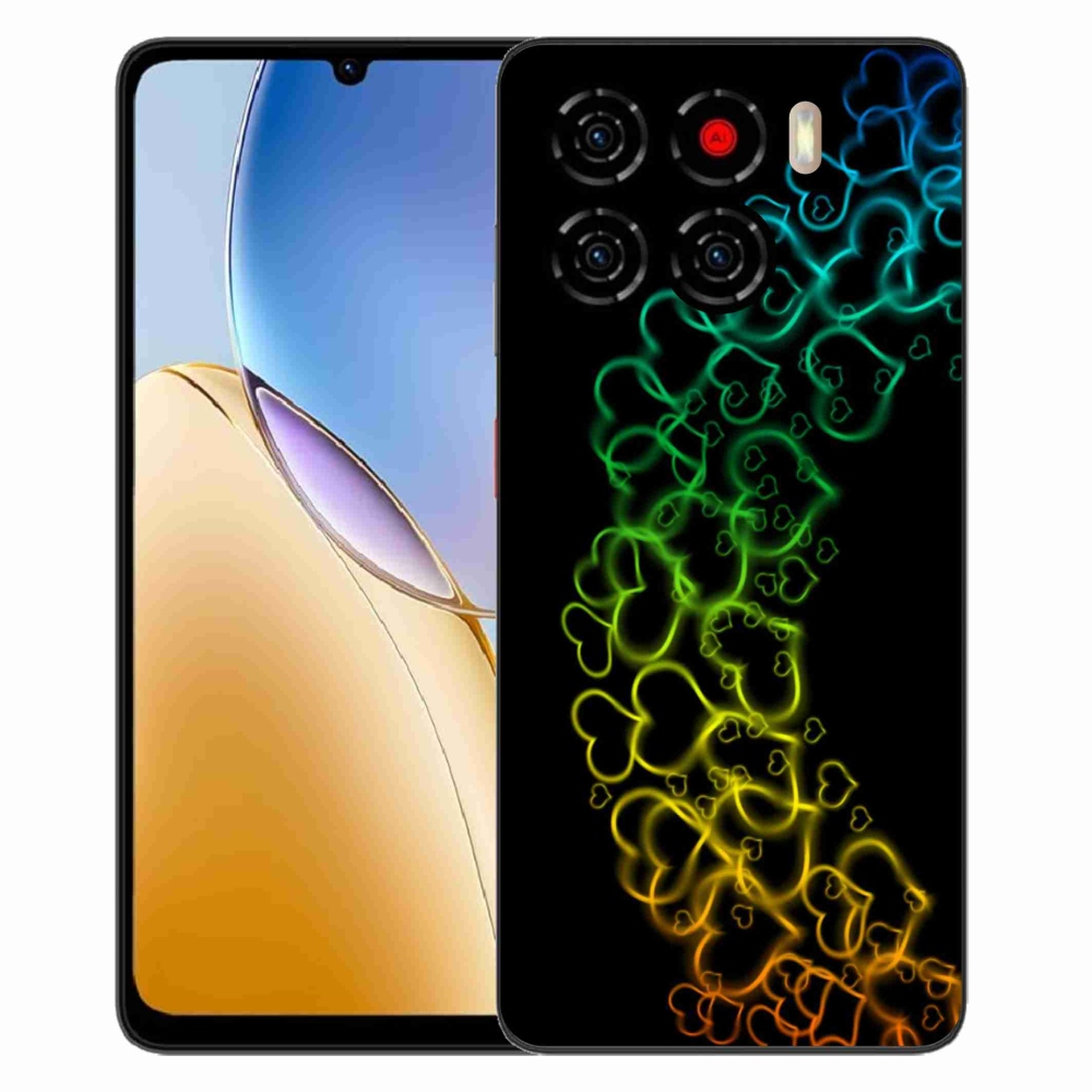 Gélový kryt mmCase na ZTE Blade A56 - farebné srdiečka