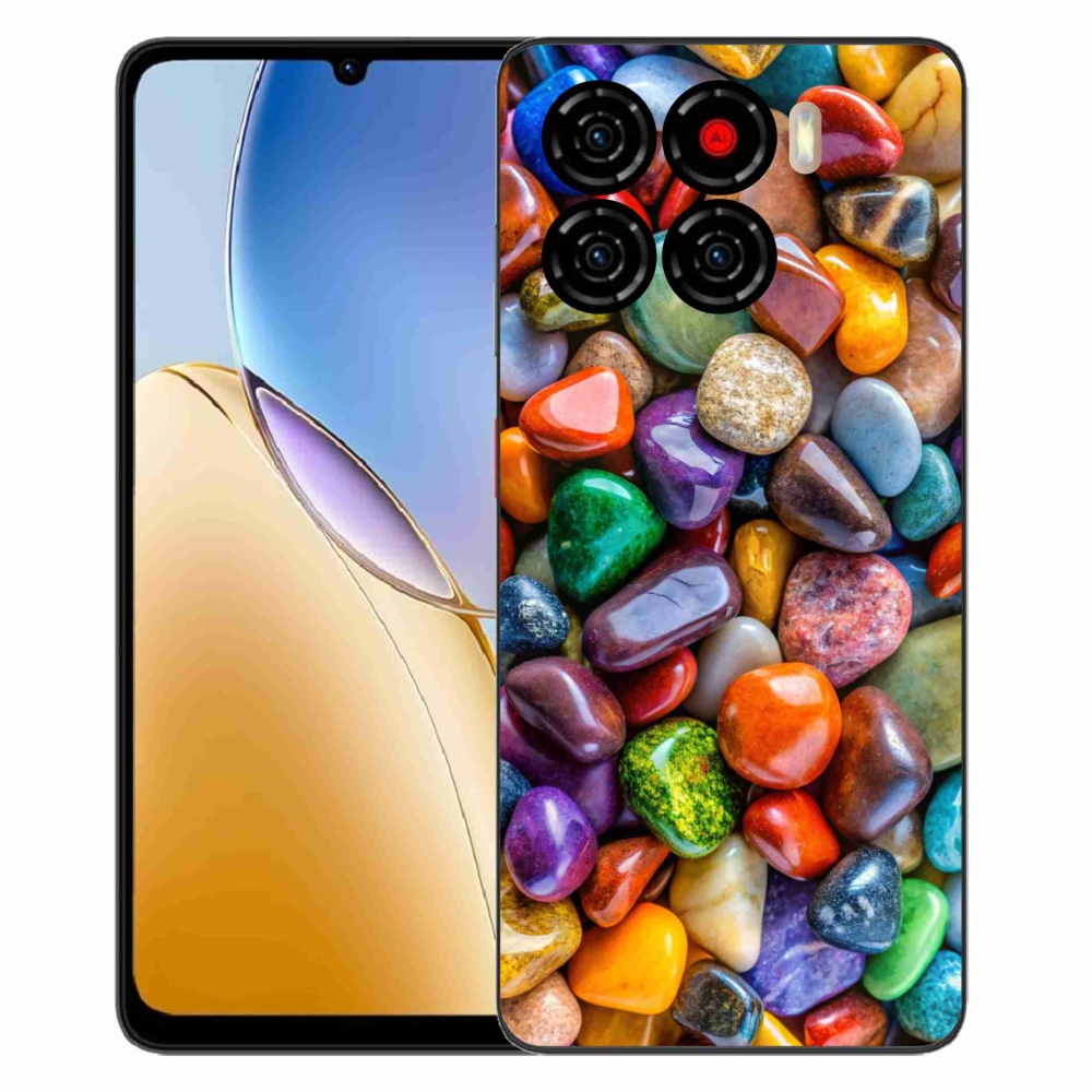 Gélový kryt mmCase na ZTE Blade A56 - farebné kamienky