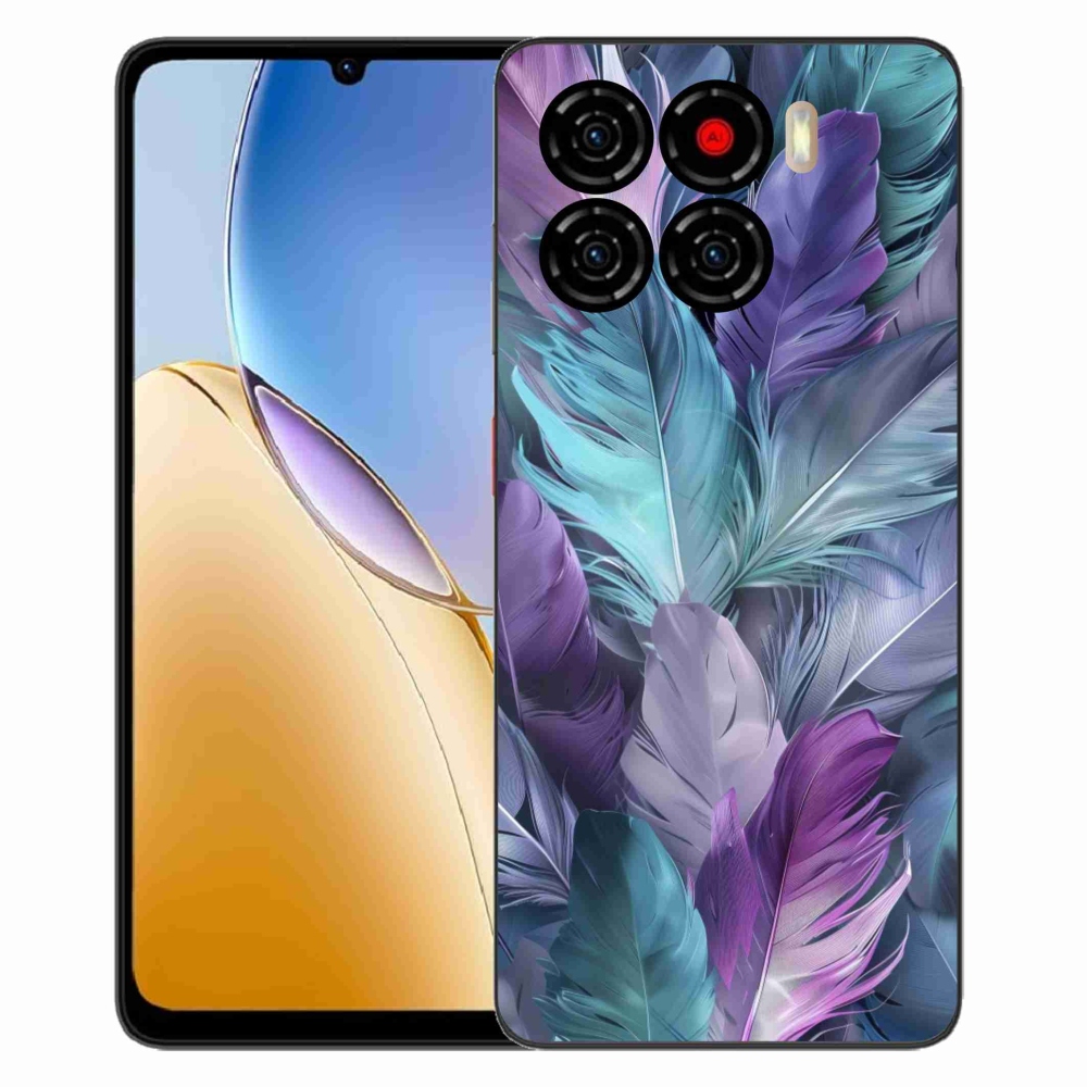 Gélový kryt mmCase na ZTE Blade A56 - farebné perie 2