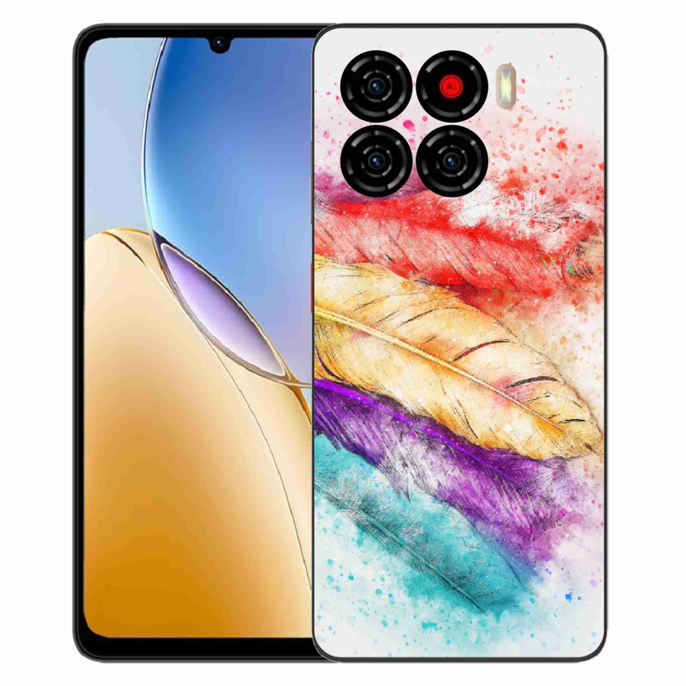 Gélový kryt mmCase na ZTE Blade A56 - farebné perie