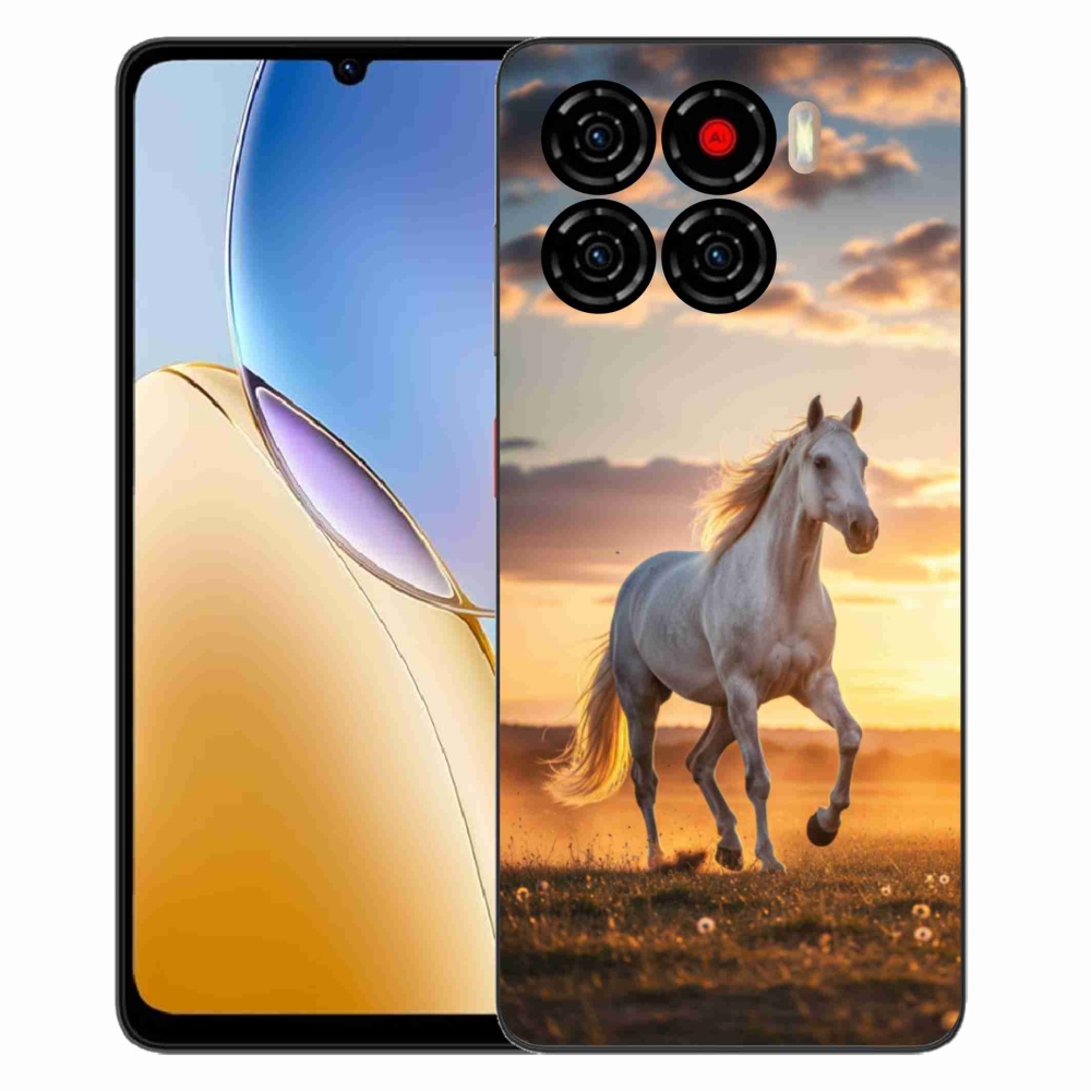 Gélový kryt mmCase na ZTE Blade A56 - bežiaci biely kôň 2