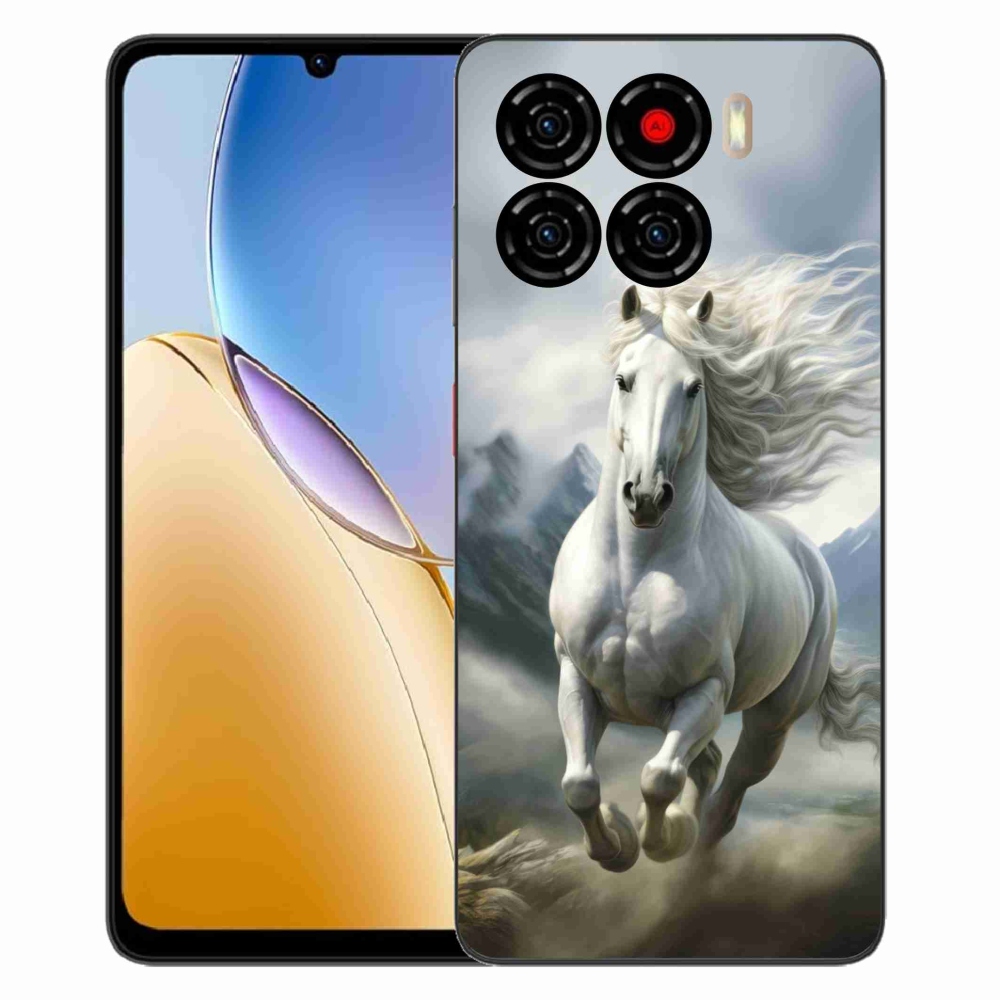 Gélový kryt mmCase na ZTE Blade A56 - bežiaci biely kôň 3