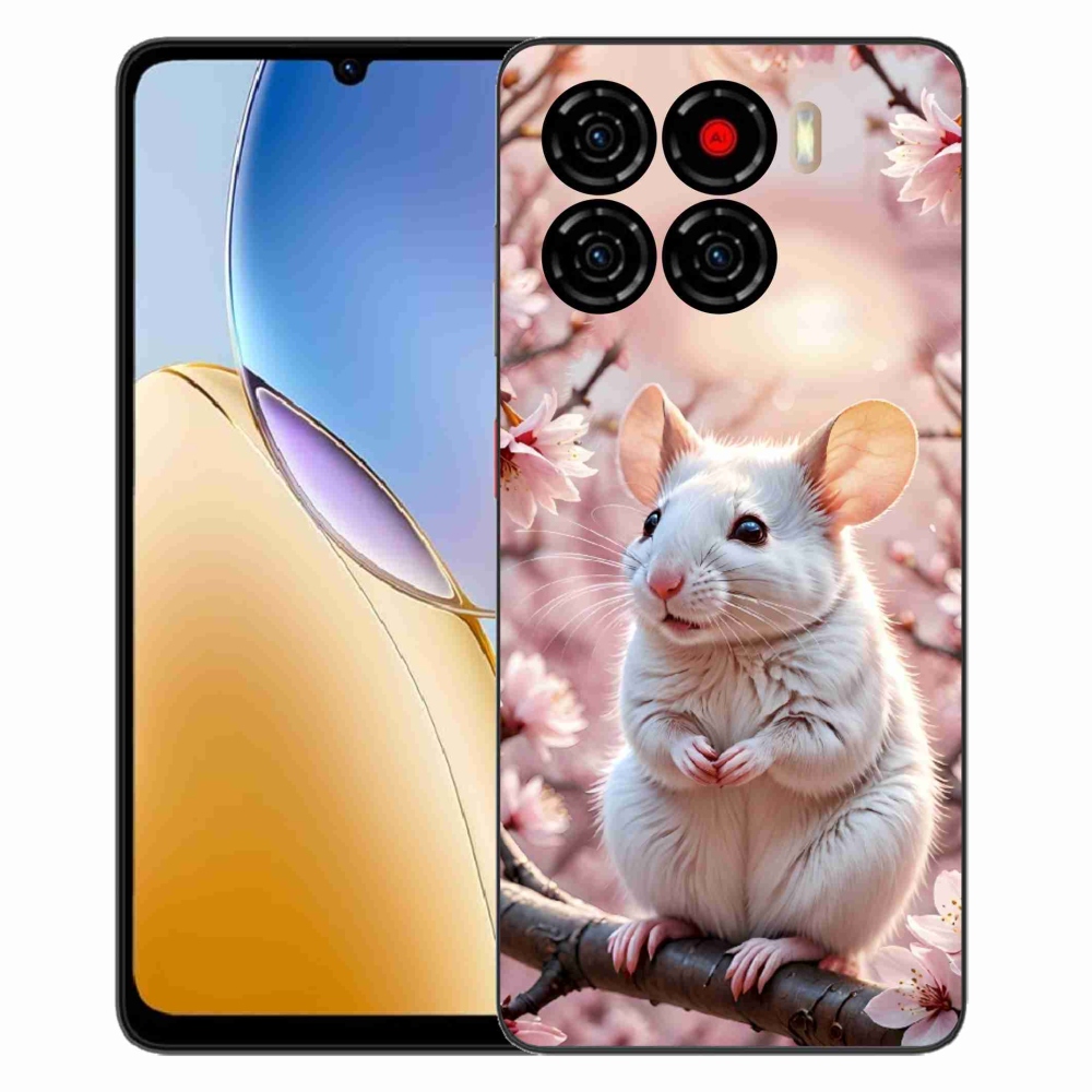 Gélový kryt mmCase na ZTE Blade A56 - biela myš na vetve