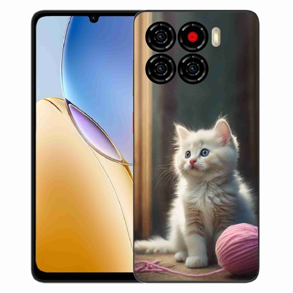 Gélový kryt mmCase na ZTE Blade A56 - biele mačiatko 2