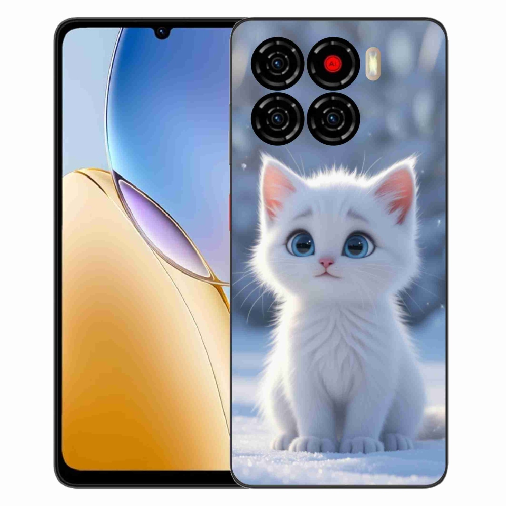 Gélový kryt mmCase na ZTE Blade A56 - biele mačiatko 3
