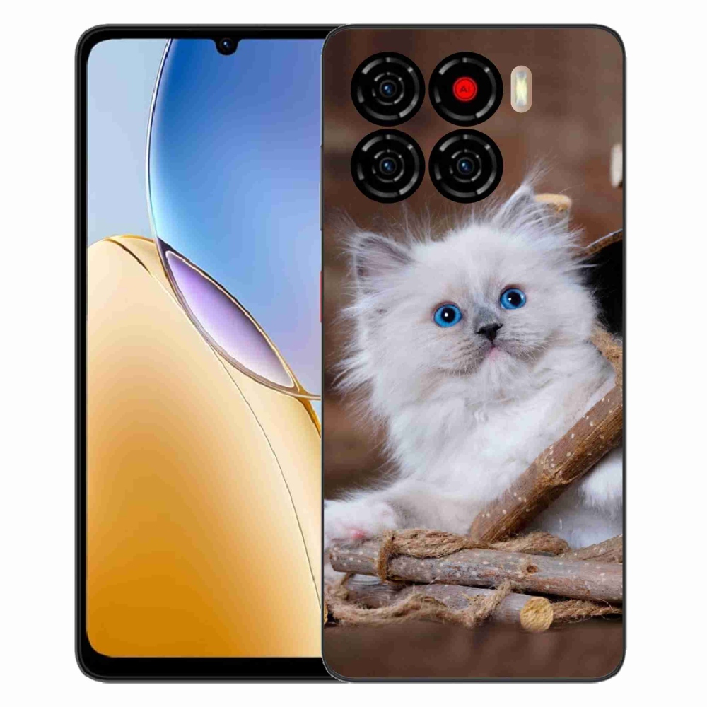 Gélový kryt mmCase na ZTE Blade A56 - biele mačiatko