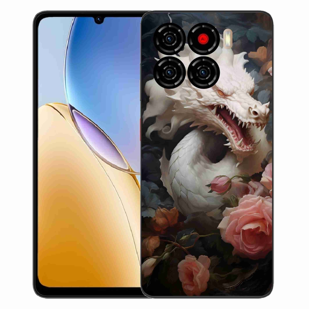 Gélový kryt mmCase na ZTE Blade A56 - biely drak