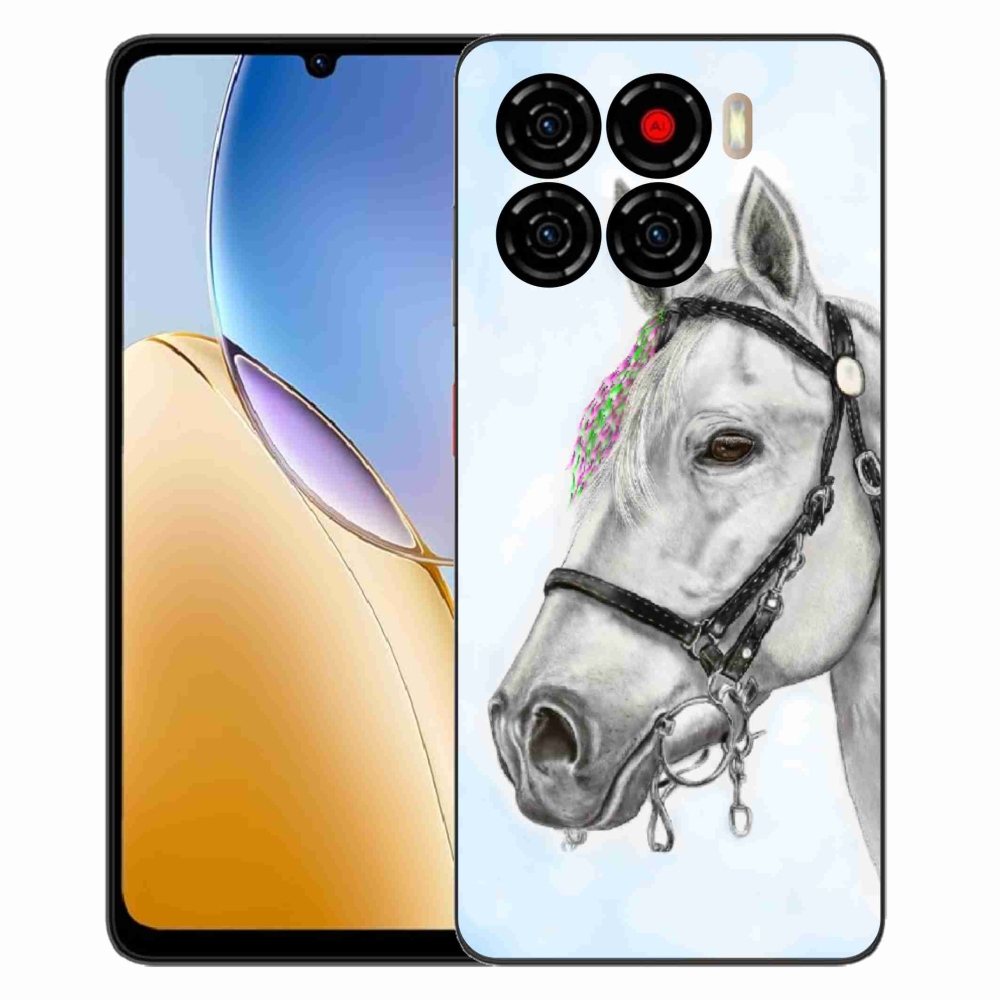 Gélový kryt mmCase na ZTE Blade A56 - biely kôň 1