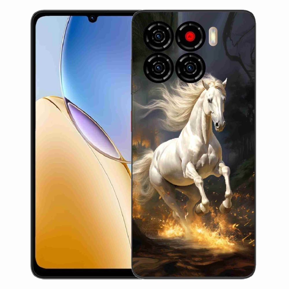 Gélový kryt mmCase na ZTE Blade A56 - biely kôň 2