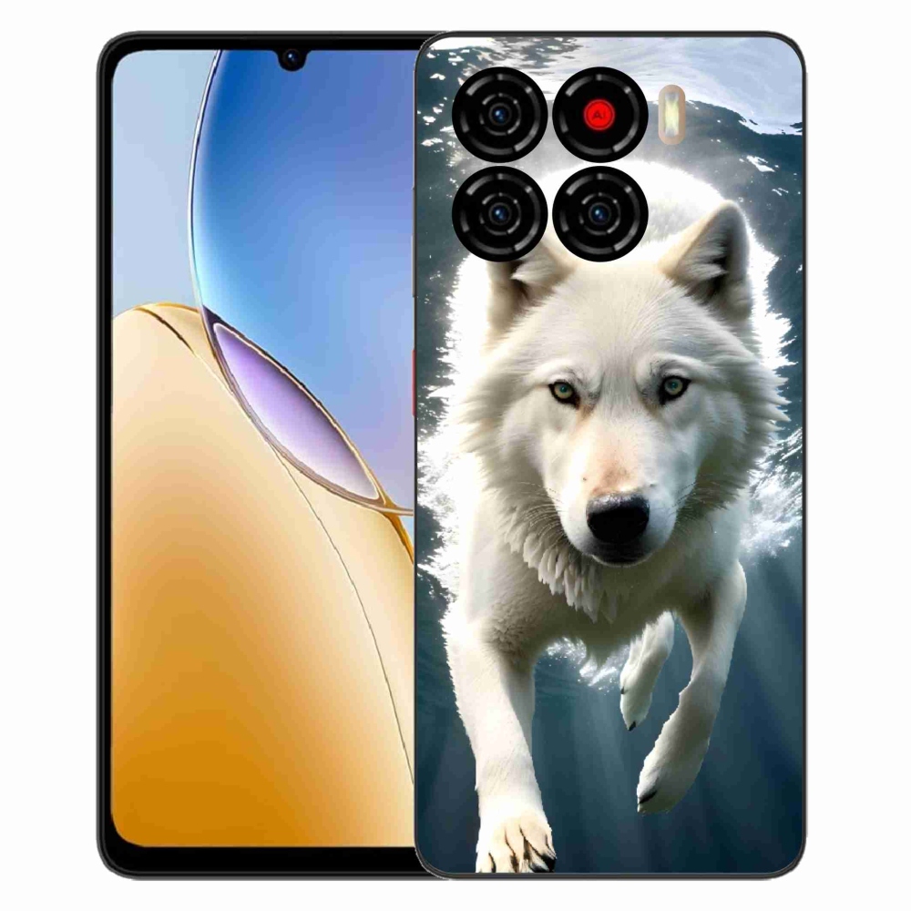 Gélový kryt mmCase na ZTE Blade A56 - biely vlk