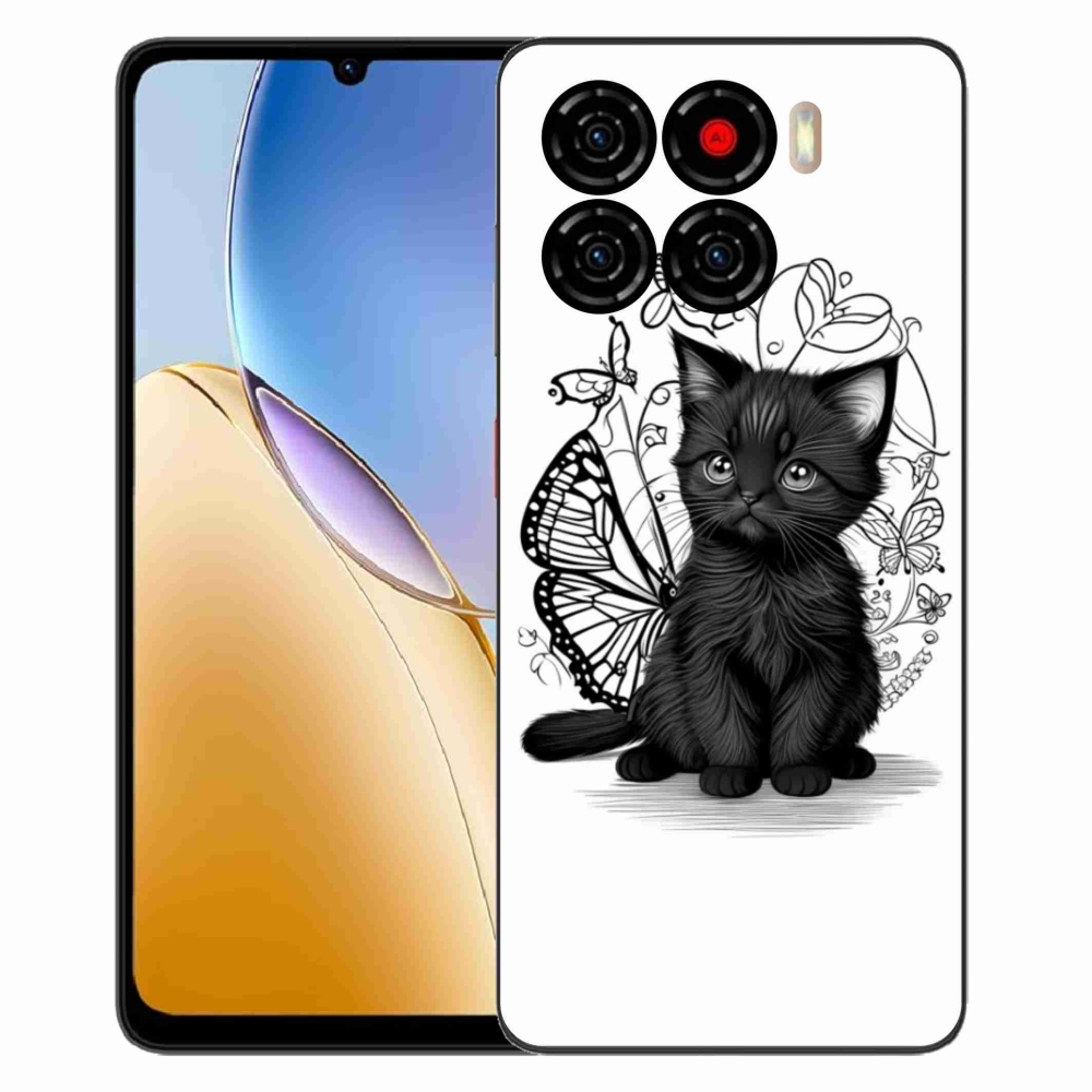Gélový kryt mmCase na ZTE Blade A56 - čierne mačiatko