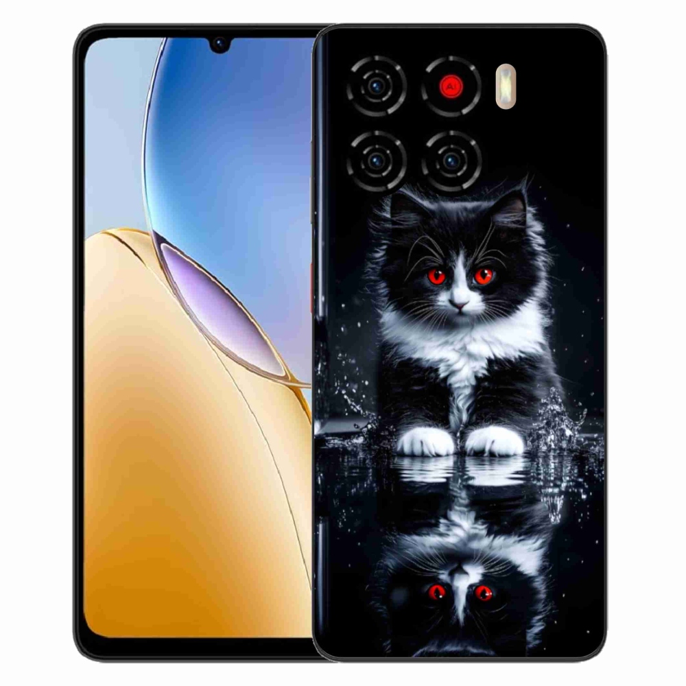 Gélový kryt mmCase na ZTE Blade A56 - čiernobiele mačiatko