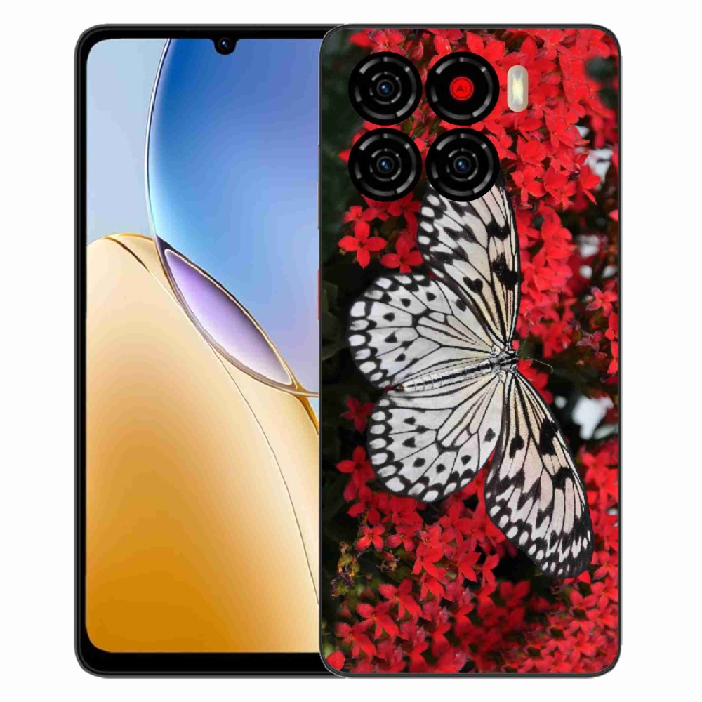 Gélový kryt mmCase na ZTE Blade A56 - čiernobiely motýľ 1