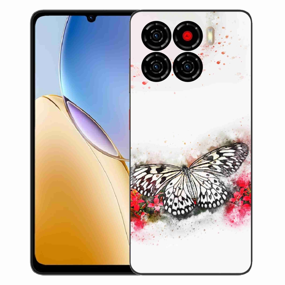 Gélový kryt mmCase na ZTE Blade A56 - čiernobiely motýľ