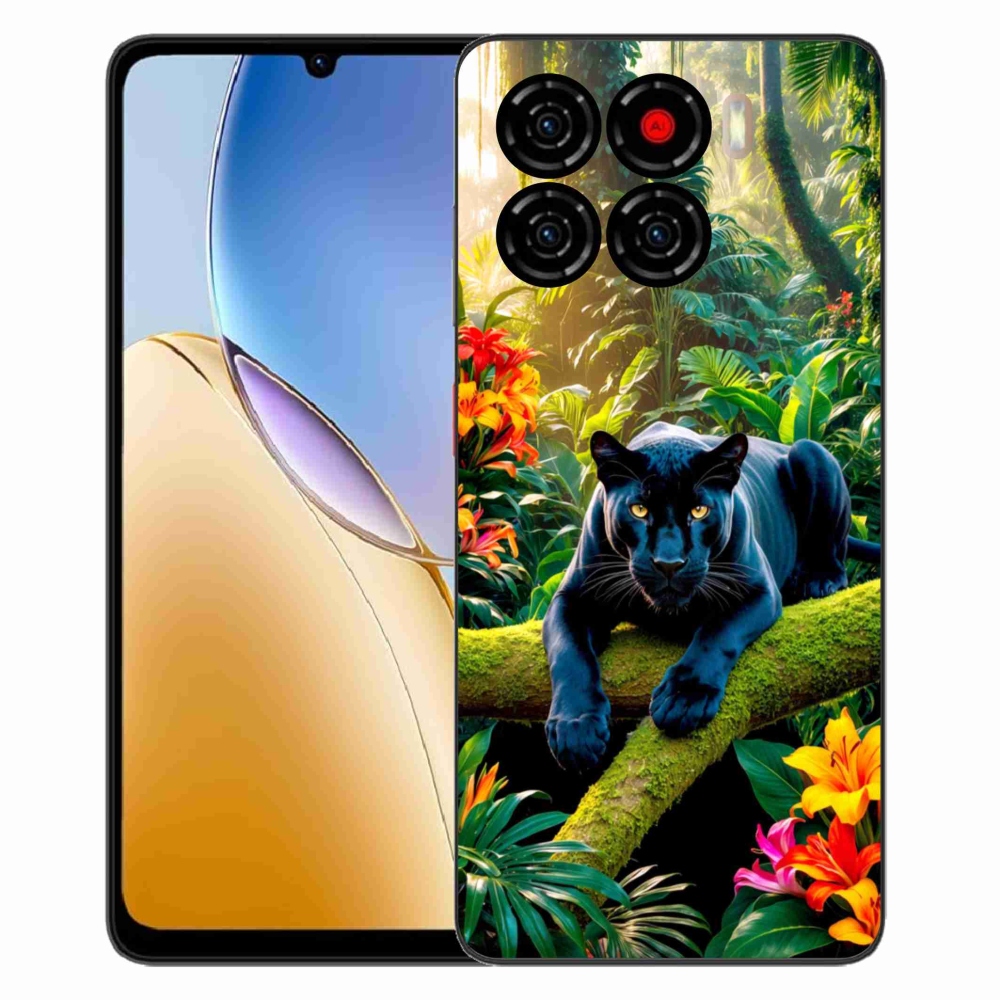 Gélový kryt mmCase na ZTE Blade A56 - čierny panter v džungli