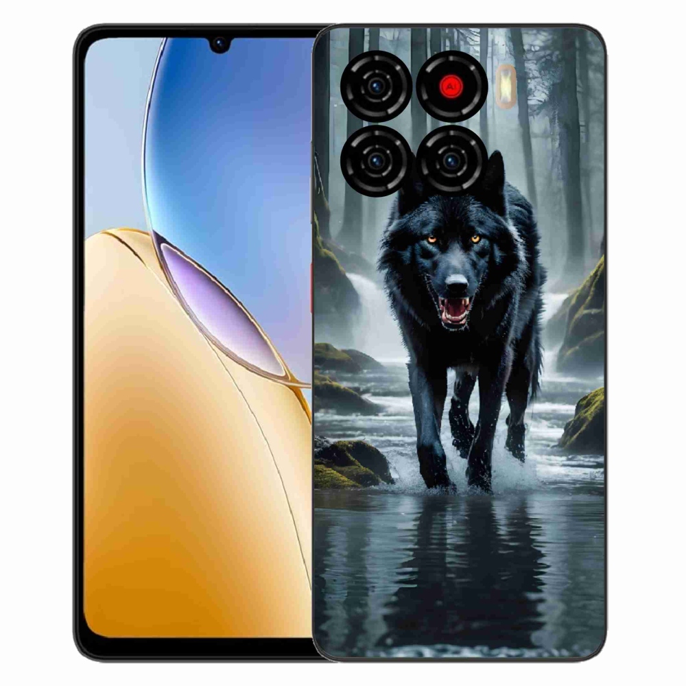 Gélový kryt mmCase na ZTE Blade A56 - čierny vlk