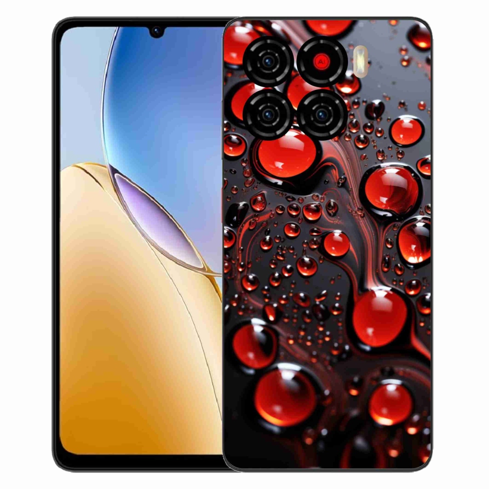 Gélový kryt mmCase na ZTE Blade A56 - červené kvapky 2