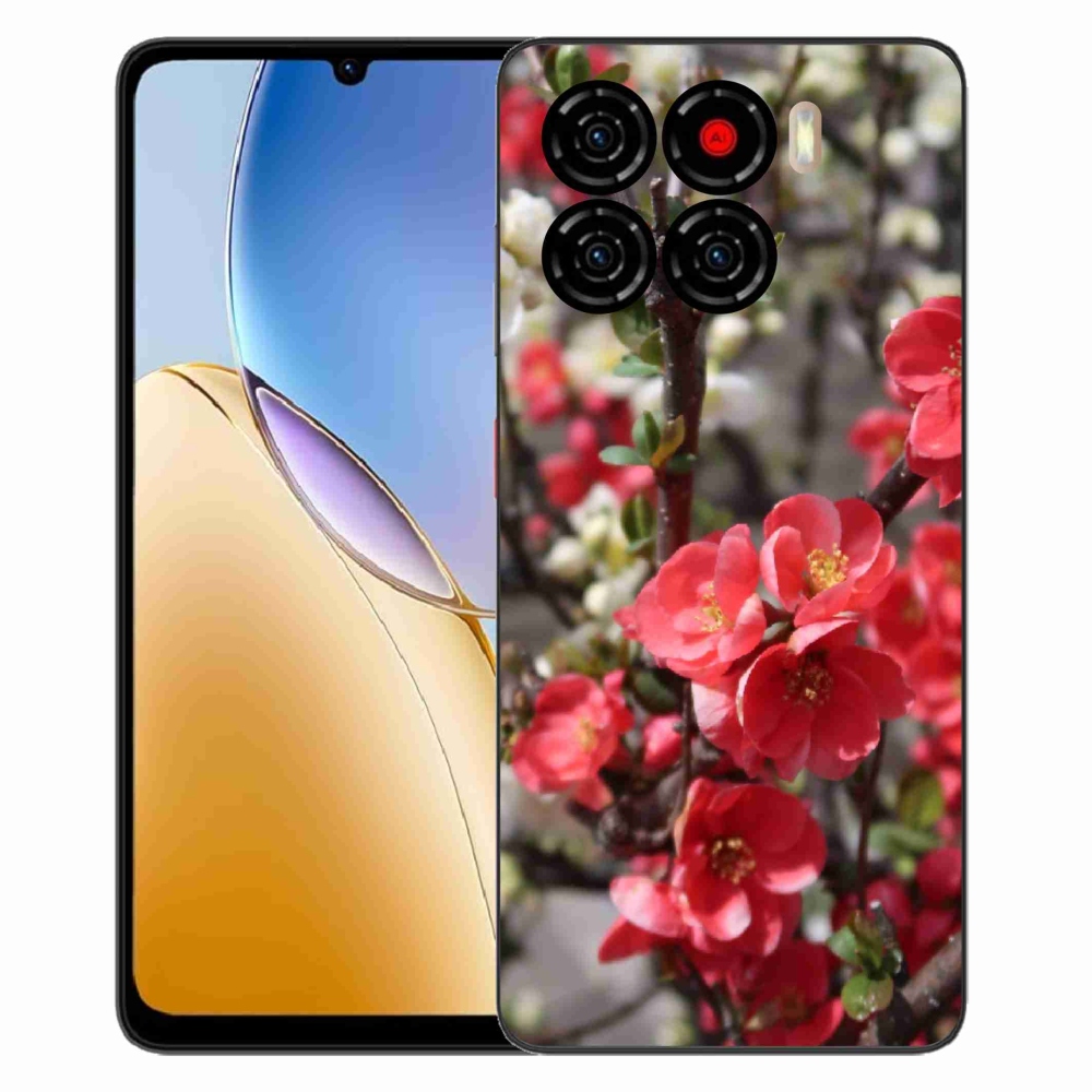Gélový kryt mmCase na ZTE Blade A56 - červené kvety
