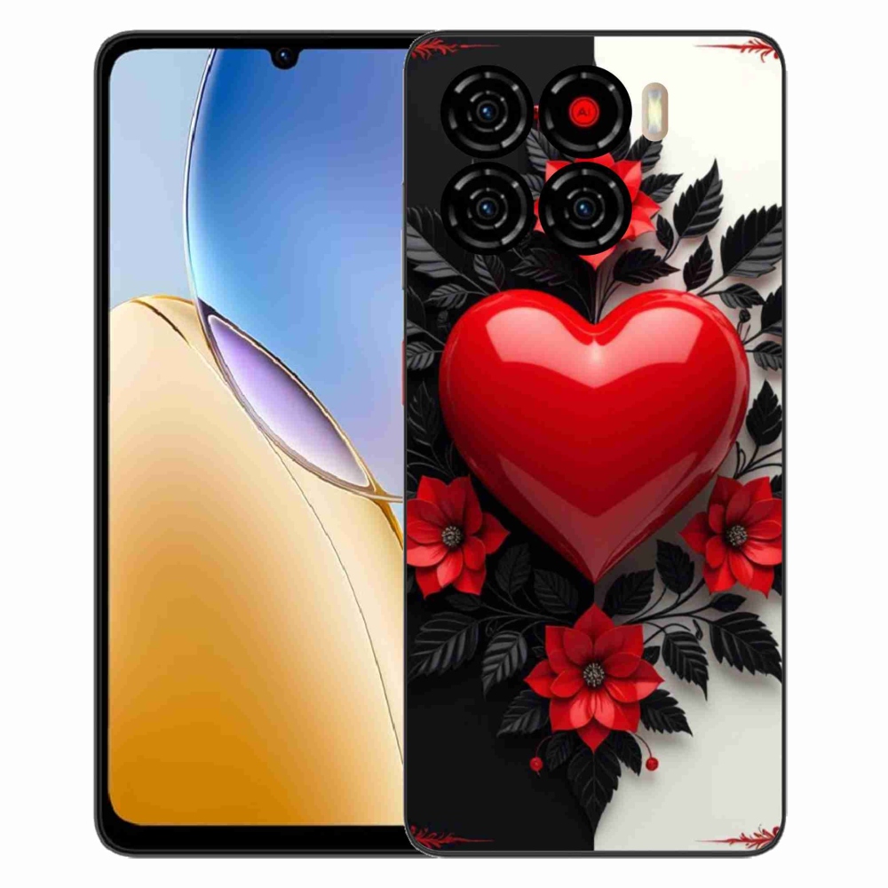 Gélový kryt mmCase na ZTE Blade A56 - červené srdce