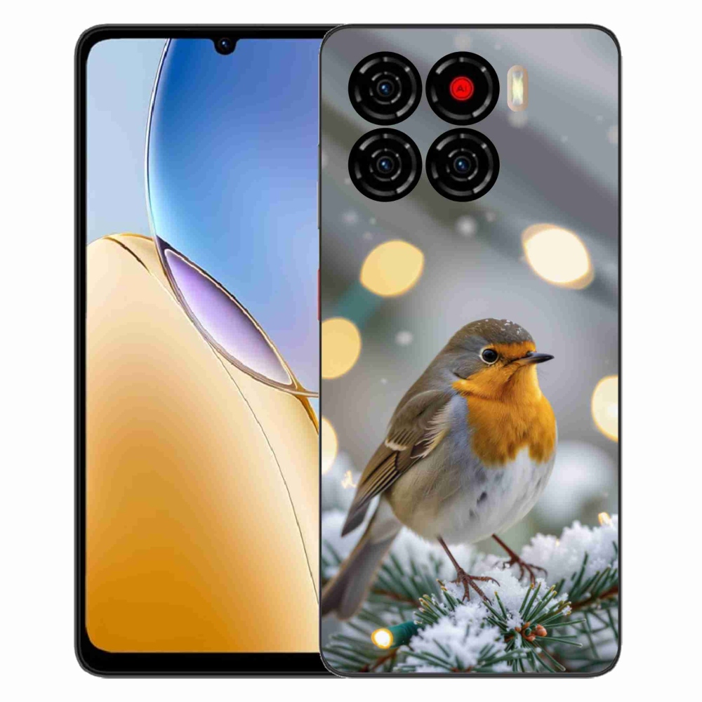 Gélový kryt mmCase na ZTE Blade A56 - červienka v zime